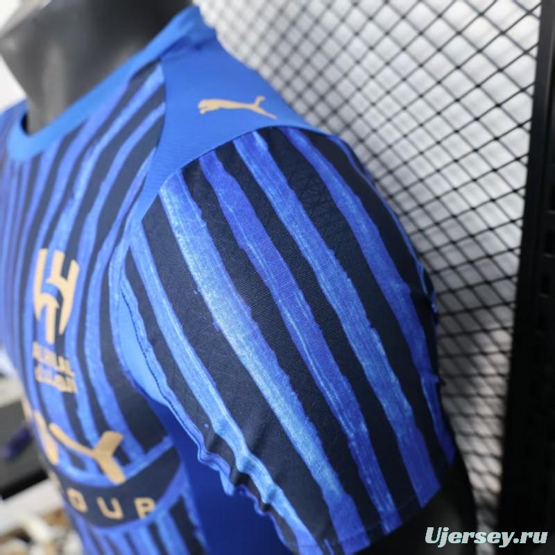 Player Version 25/26 Al Hilal Home Blue with Vertical Stripes Jersey