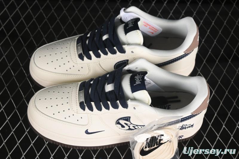 Nike Air Force 1 '07 Low Stussy Collaboration Cartoon Swoosh Casual Sneakers - ZH2598-309