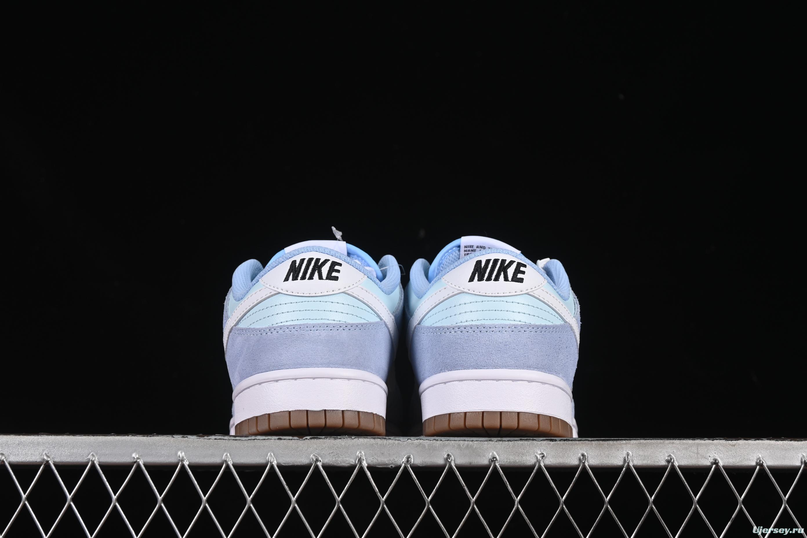 Nike Dunk Low Retro Casual Sneakers in Leather and Suede with Pre-Aged Coconut Milk Sole - IB6399-400