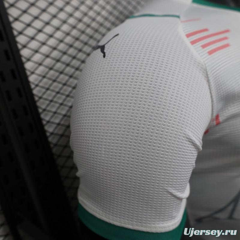 Player Version 2025 MC Alger (MCA) Home White Jersey with Club Emblem Design