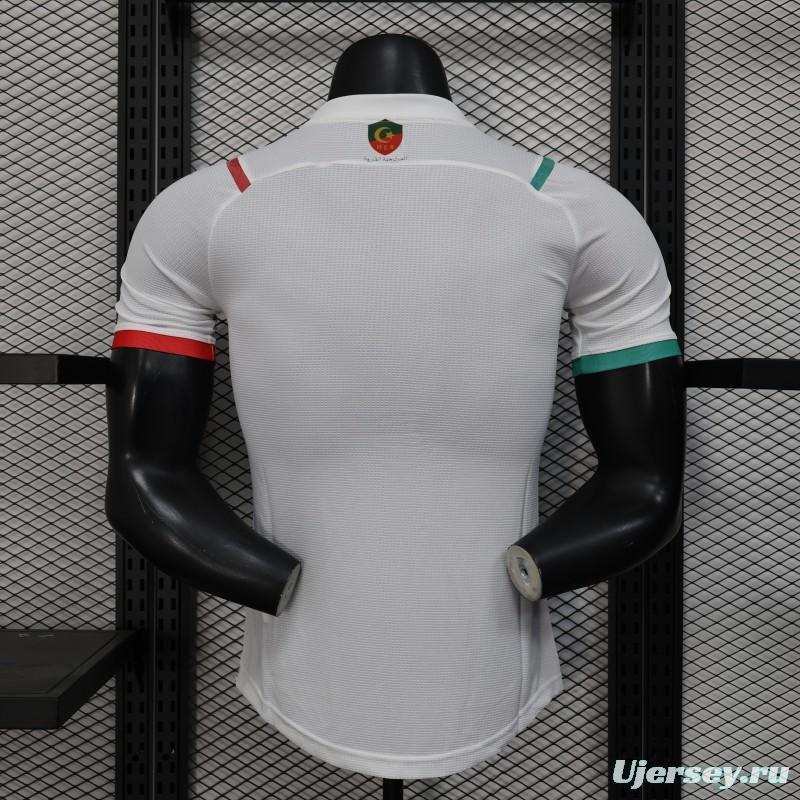 Player Version 2025 MC Alger (MCA) Home White Jersey with Club Emblem Design