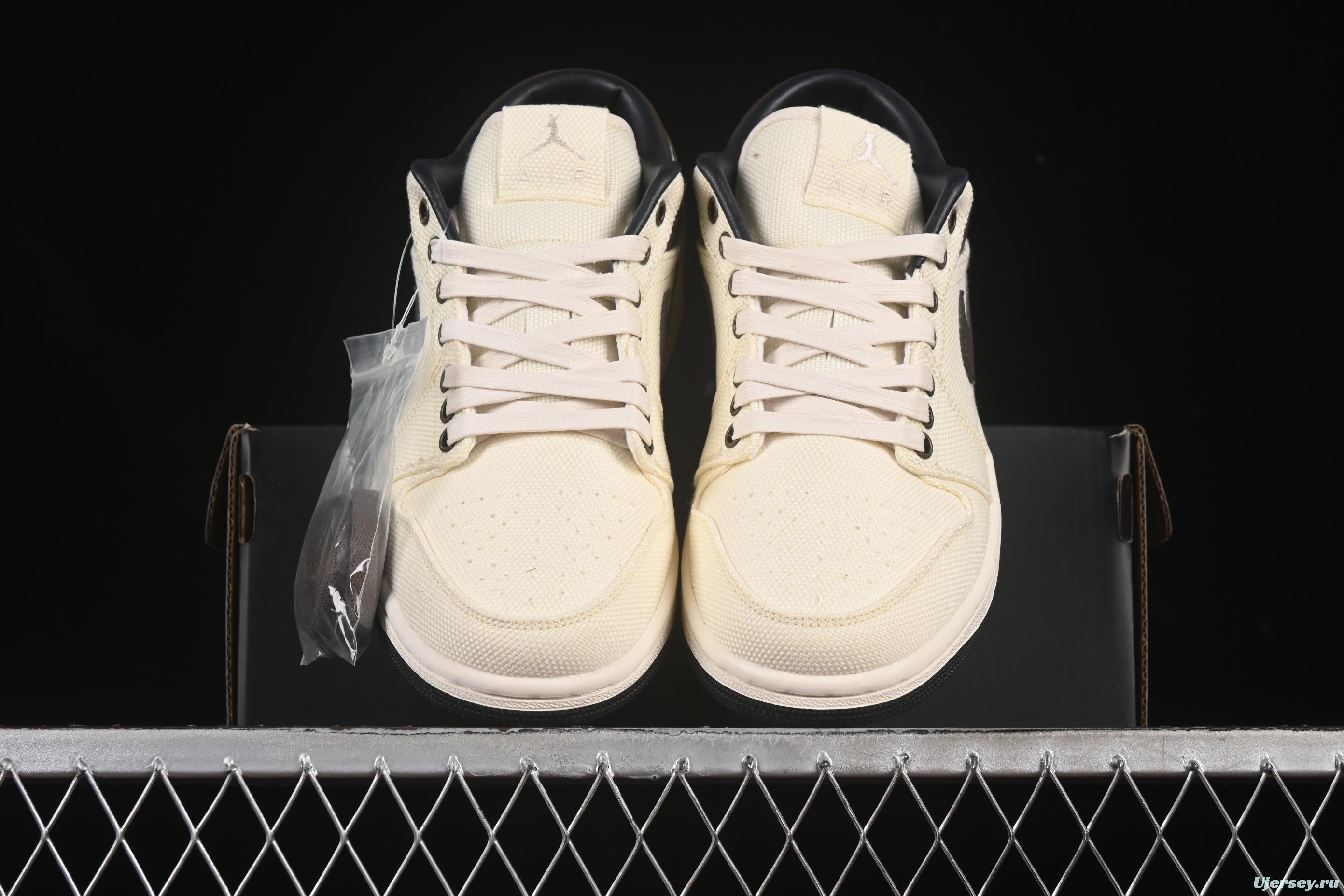 Nike Air Jordan 1 Low "Dongdan" Casual Sneakers in Woven Beige - IB8058-110