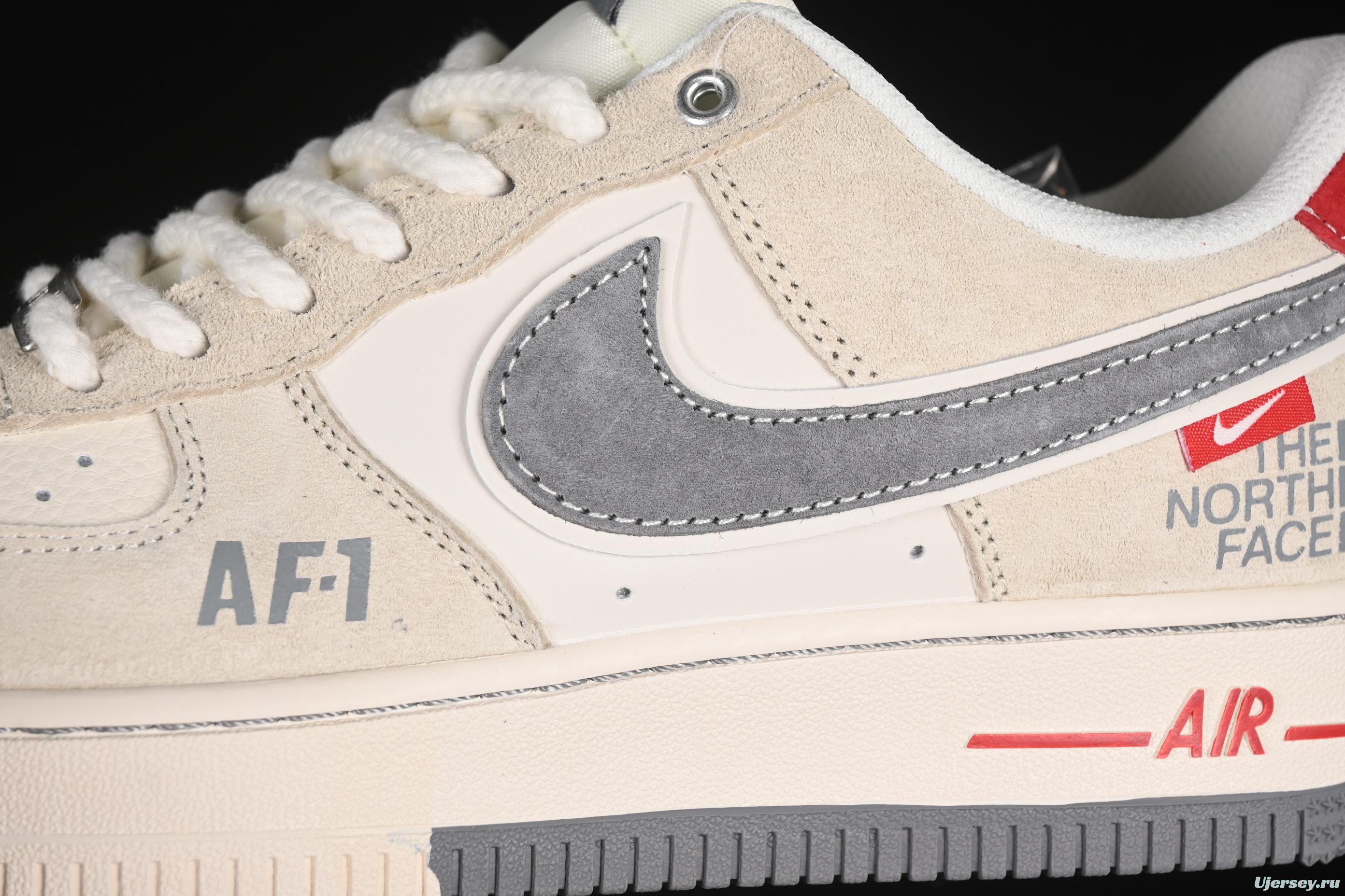 Nike Air Force 1 '07 Low The North Face Collaboration Dual-Tone Grey Casual Sneakers - YX5066-311