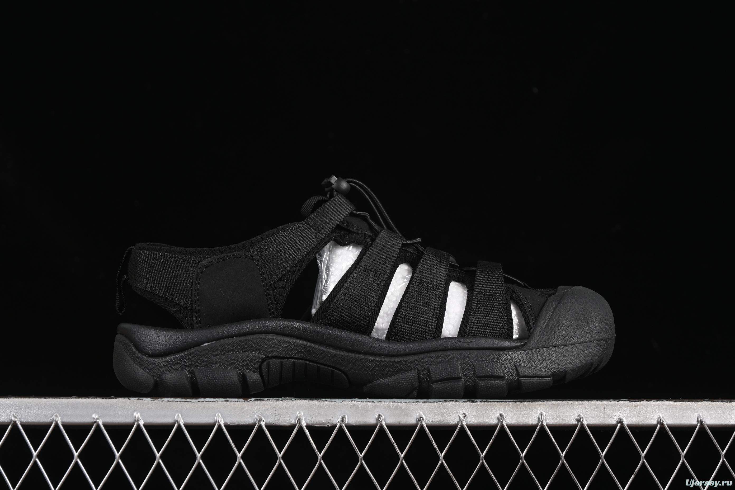 Keen Newport Summer Trendy Woven Elastic Strap Water Hiking Outdoor Sandals - 1022258 Black White