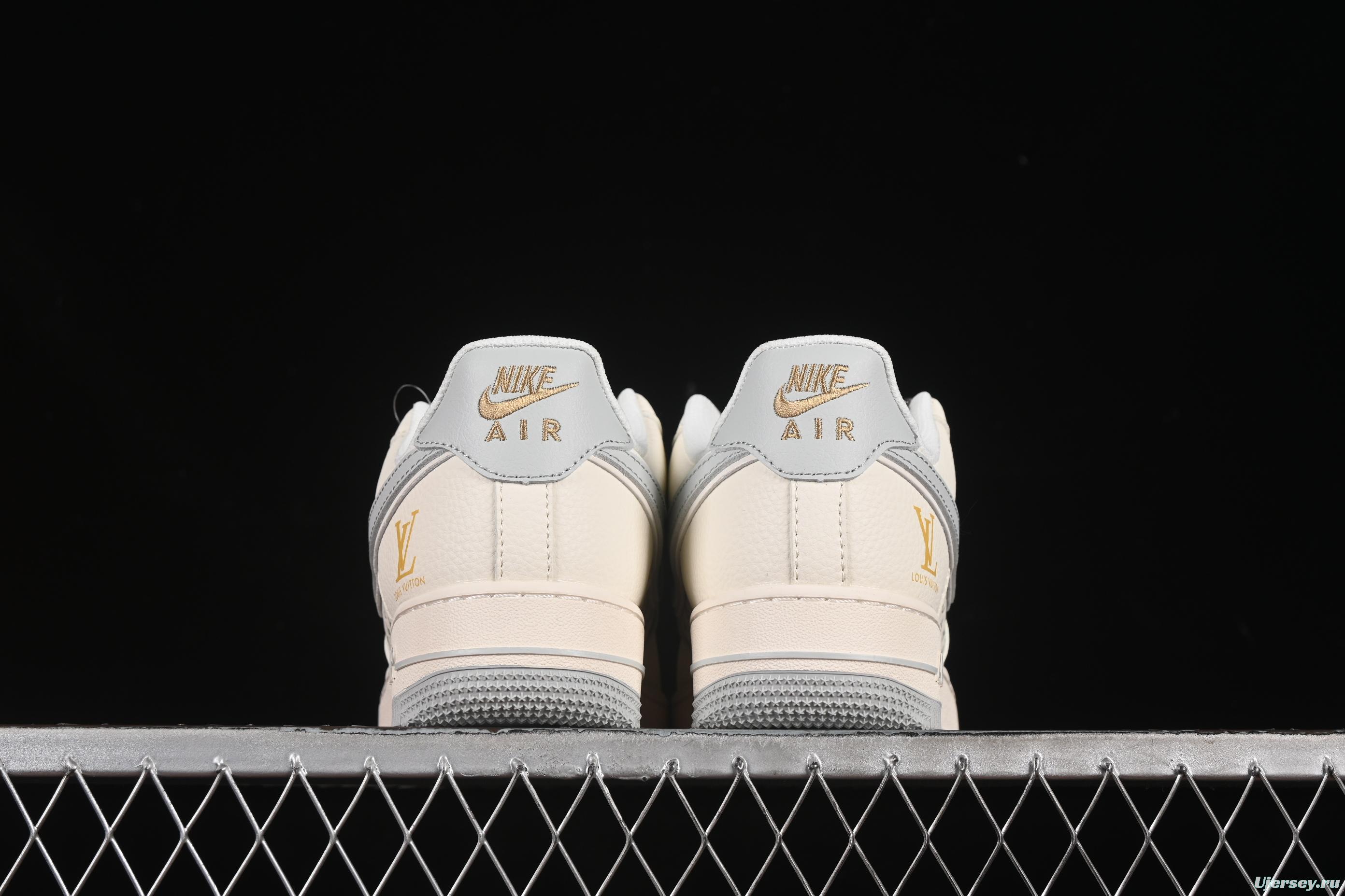 Nike Air Force 1'07 Low LV Collaboration Print Small Gold Swoosh Casual Sneakers - XX3168-159