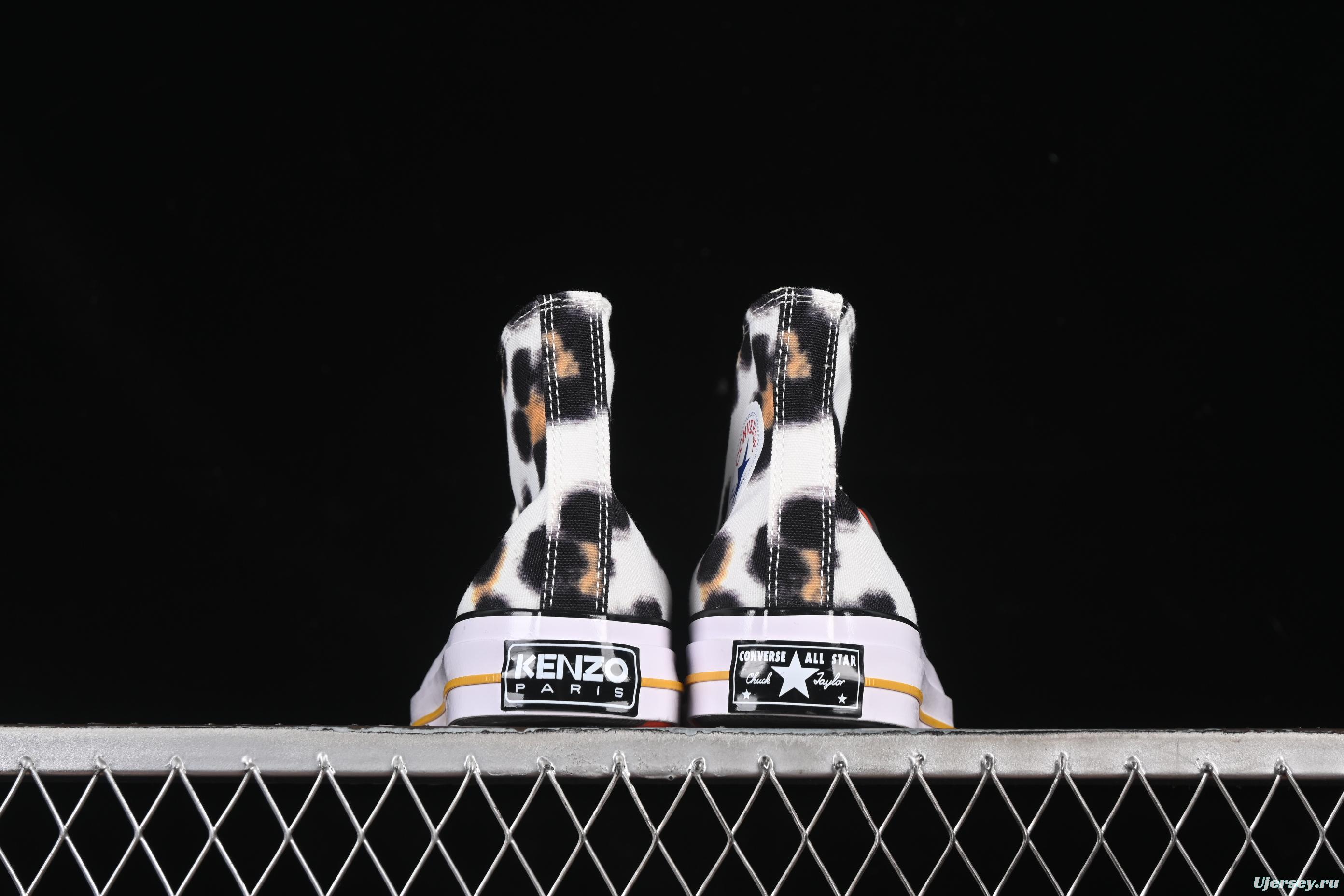 Kenzo Chuck Taylor Ox Hana Leopard Cypress High Top Sneakers - A14788C