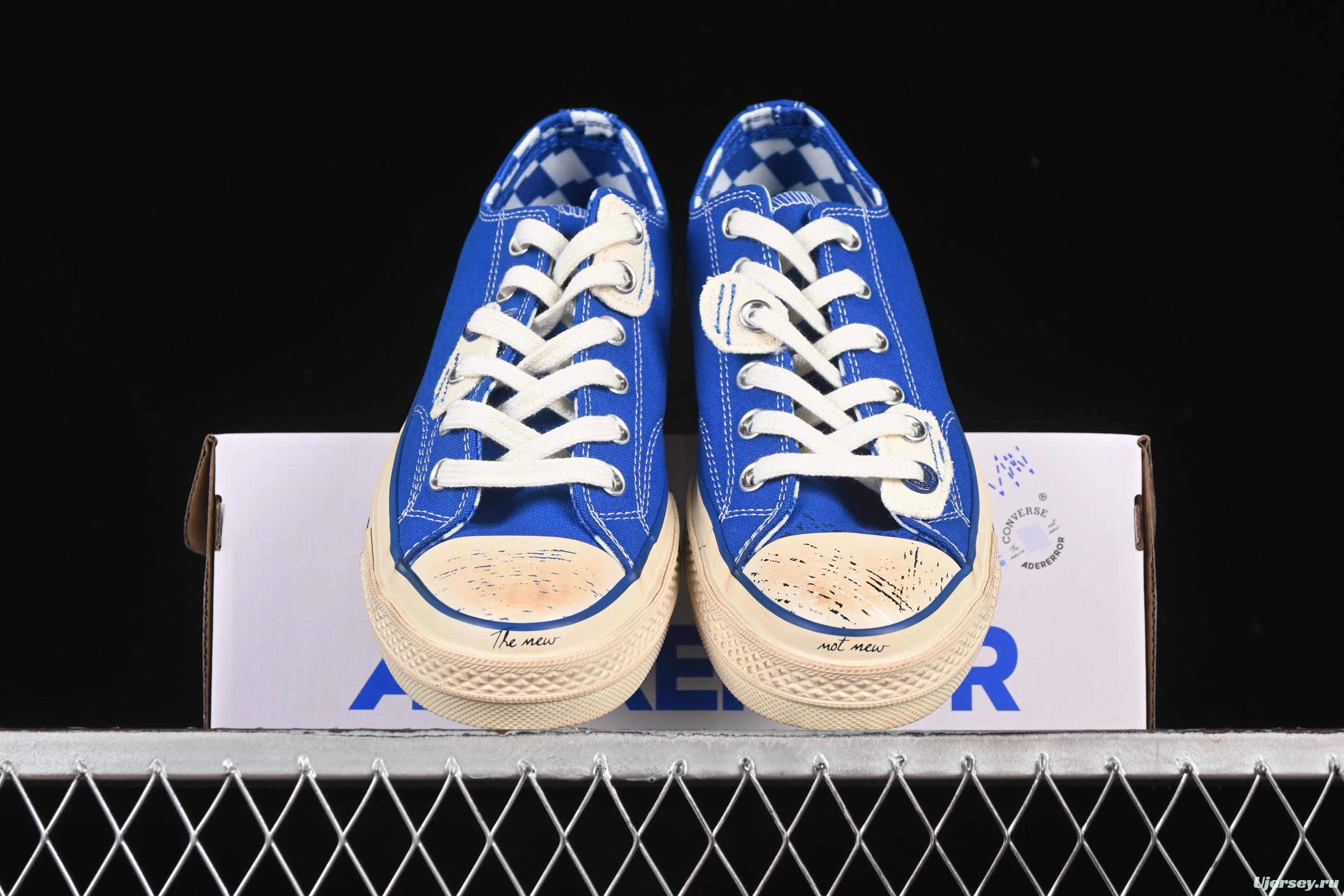 Ader Error x Converse Low Top Casual Canvas Sneakers with Special Pattern Print and Transparent Sole - A05352C