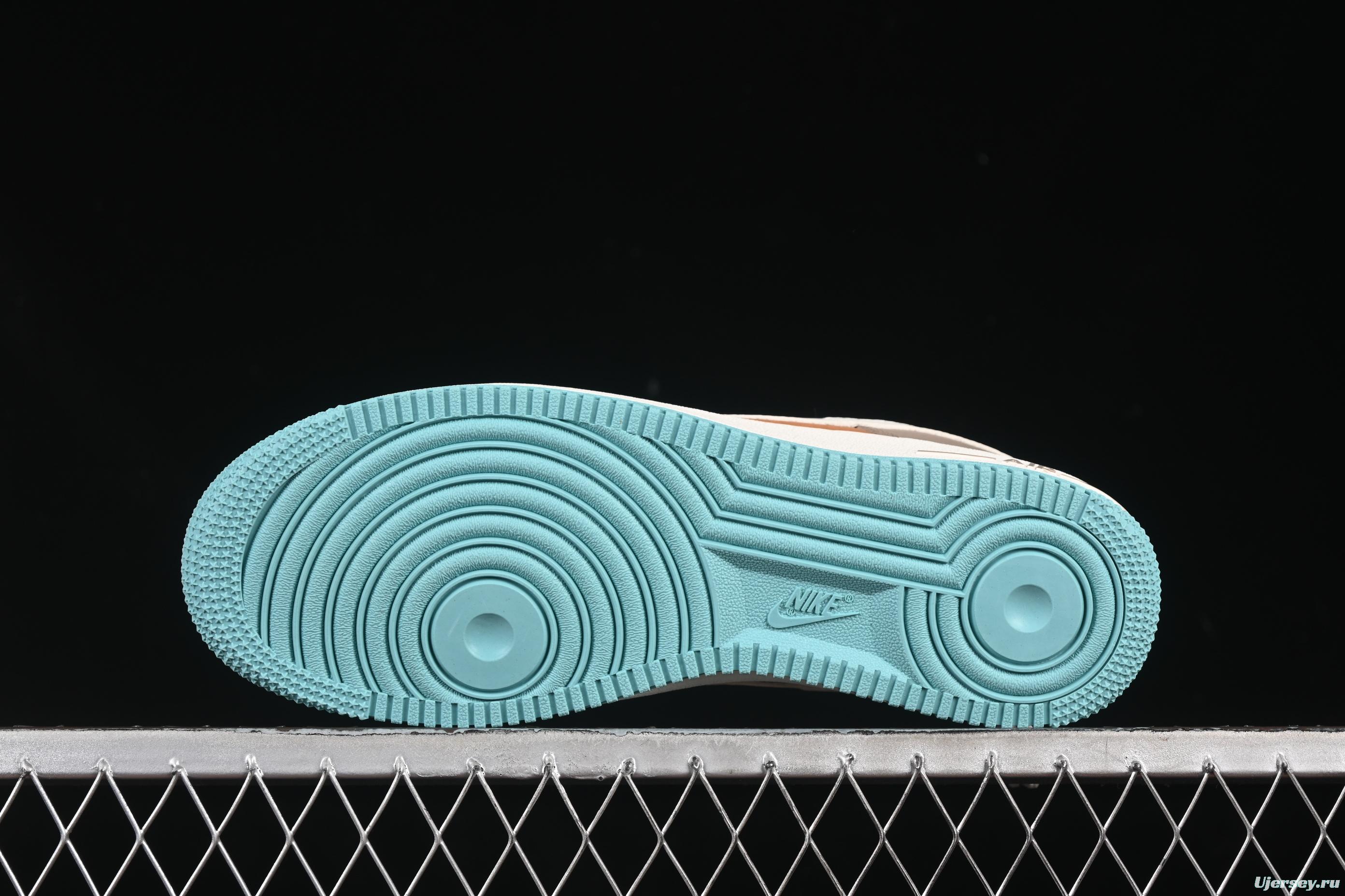 Nike Air Force 1 '07 Low TS Collaboration Grey Brown with Mini Swoosh Casual Sneakers - LW9279-006