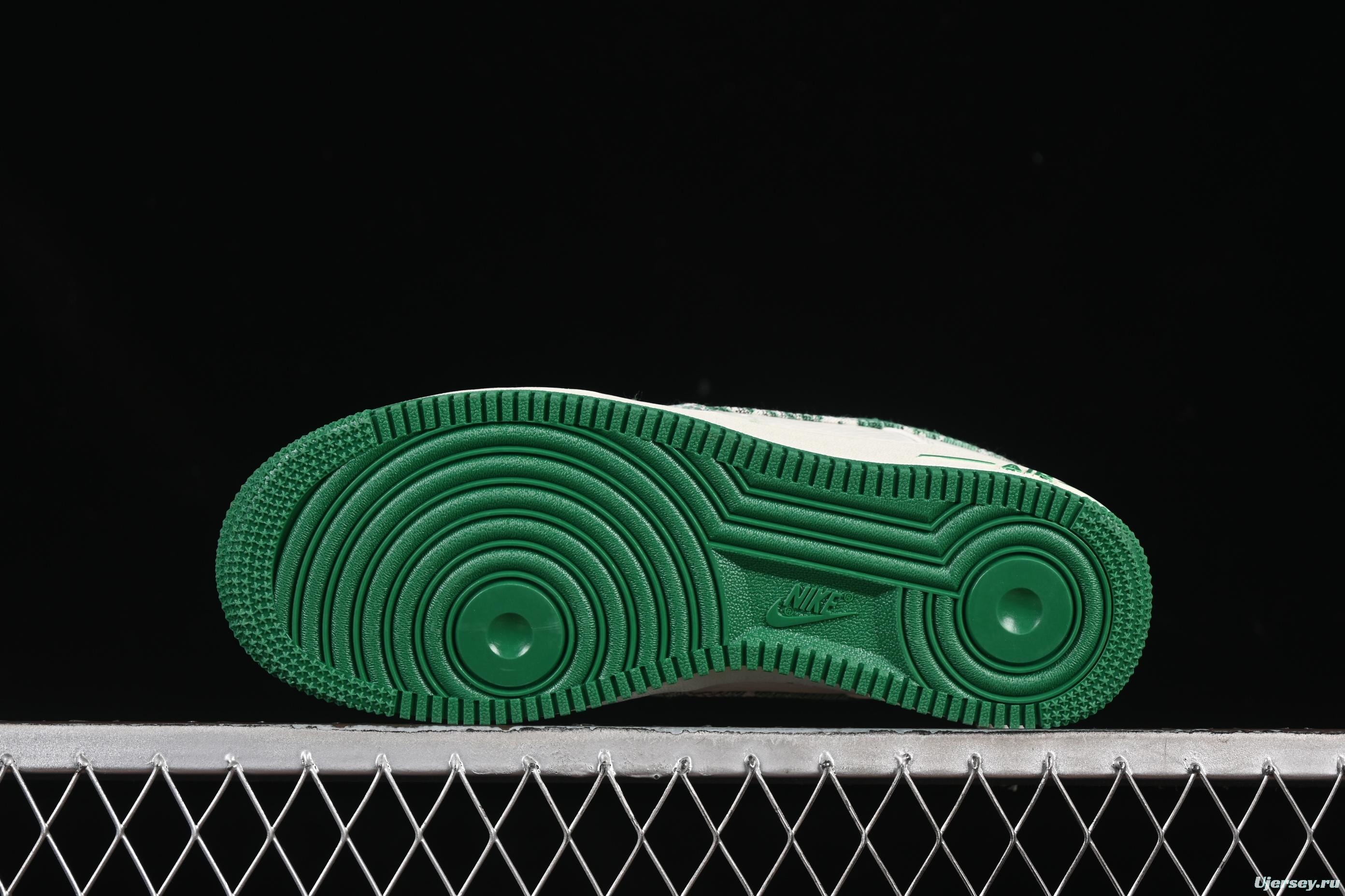 Nike Air Force 1 '07 Low LV Collaboration Green Denim Casual Sneakers - SC9207-538