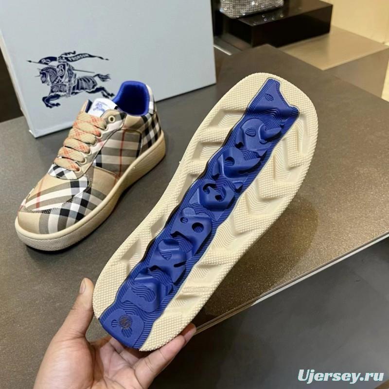 2024 Unisex Burberry Beige Black White Leather Casual Shoes MJ00330