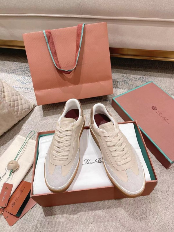 2025 Unisex Le Parmentier White Beige Soft Cow Leather Sneakers Advanced Craftsmanship LY00320(F)/LY00330(M)