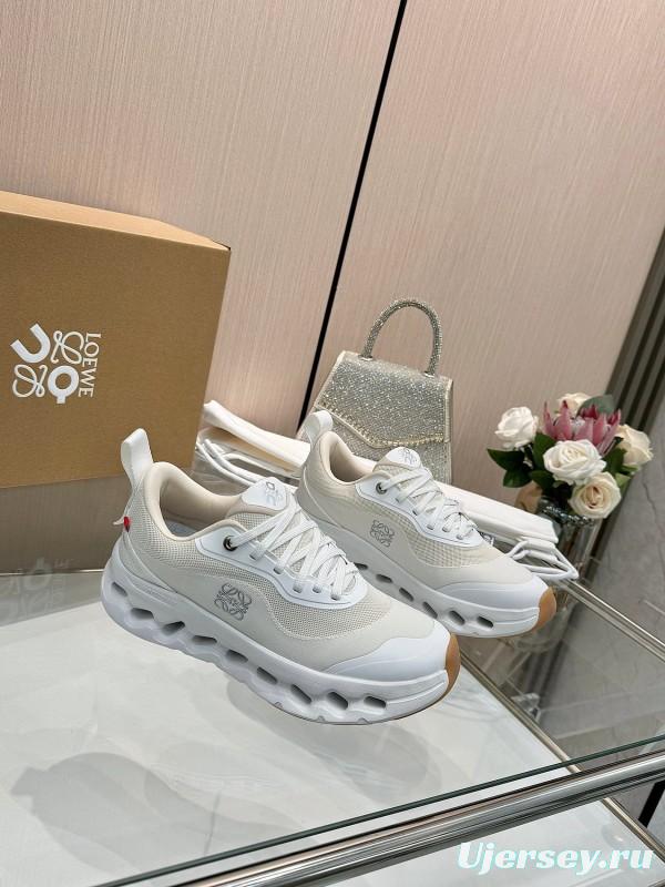 2025 Unisex Loewe White Green Orange Blue Black Grey Polyester Mesh Running Shoes Loewe X On KFY00300