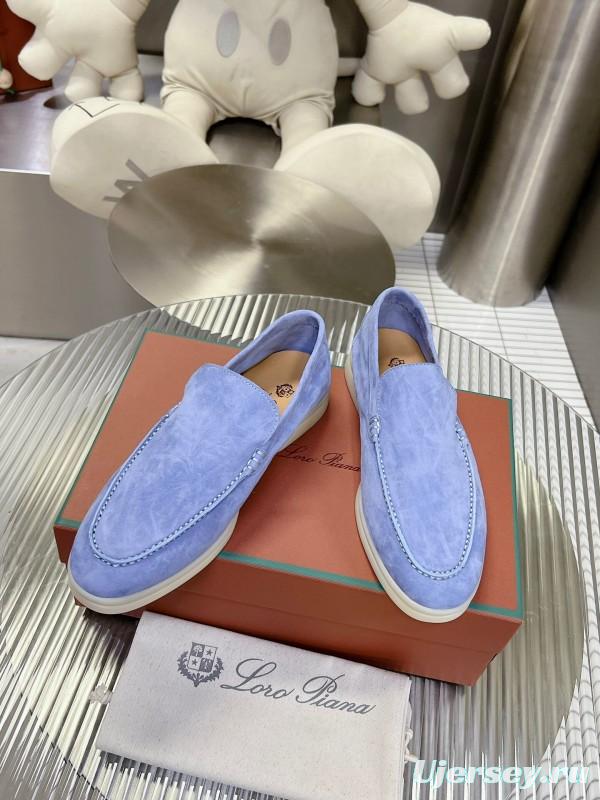 2025 Men LP Blue Suede Loafers LY00260
