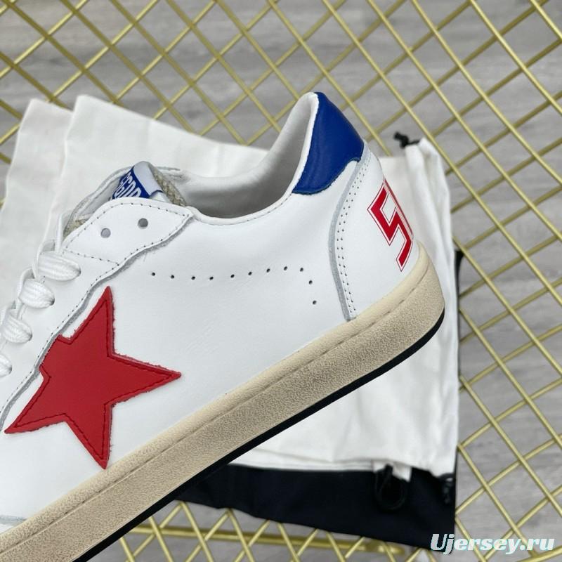 2024 Unisex GGDB White Red Blue Leather Low Top Sneakers MJ00260