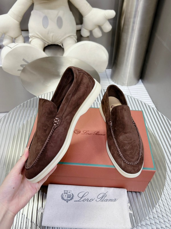2025 Men LP Brown Suede Loafers LY00260