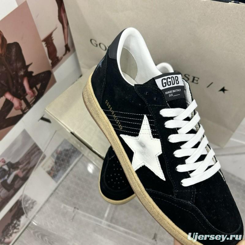 2024 Unisex GGDB Black White Suede Low Top Sneakers MJ00260