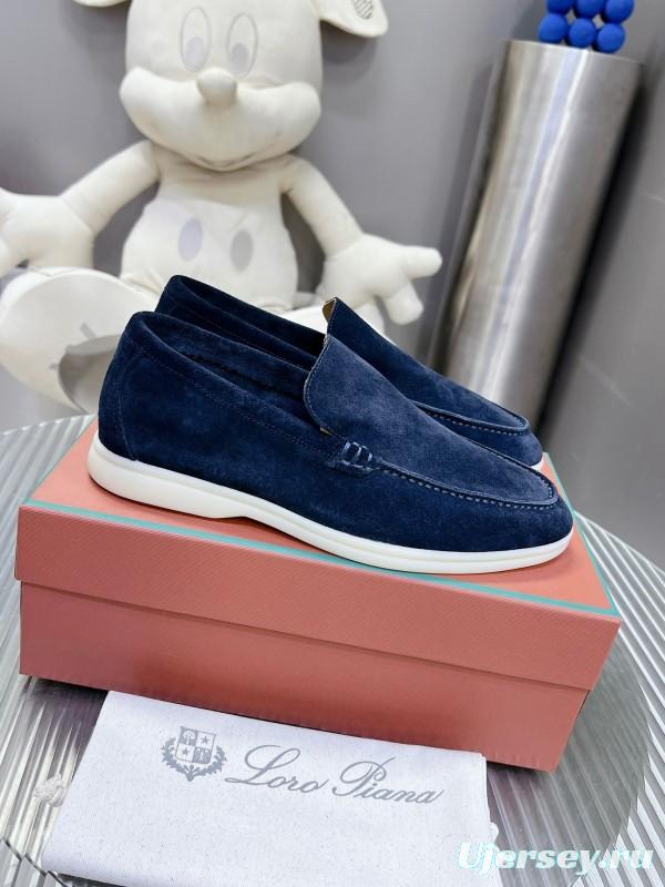 2025 Men LP Navy Suede Loafers LY00260