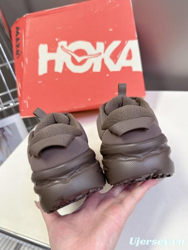 2025 Unisex Marni Brown Fabric Sneakers