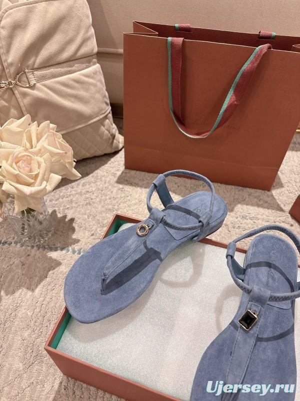 2025 Women LP Blue Suede Slippers LY00250