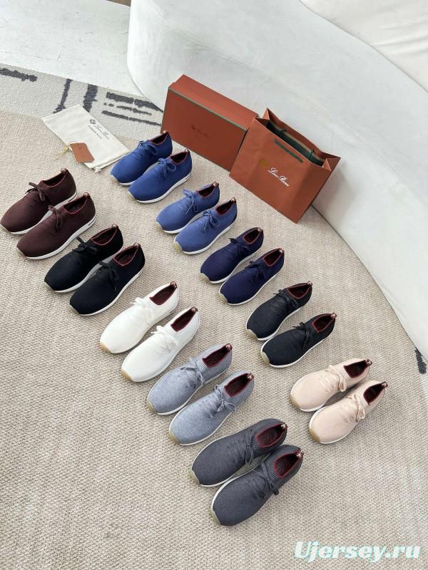 2024 Men Le Parmentier Black Wool Knit Sneakers MJ00330