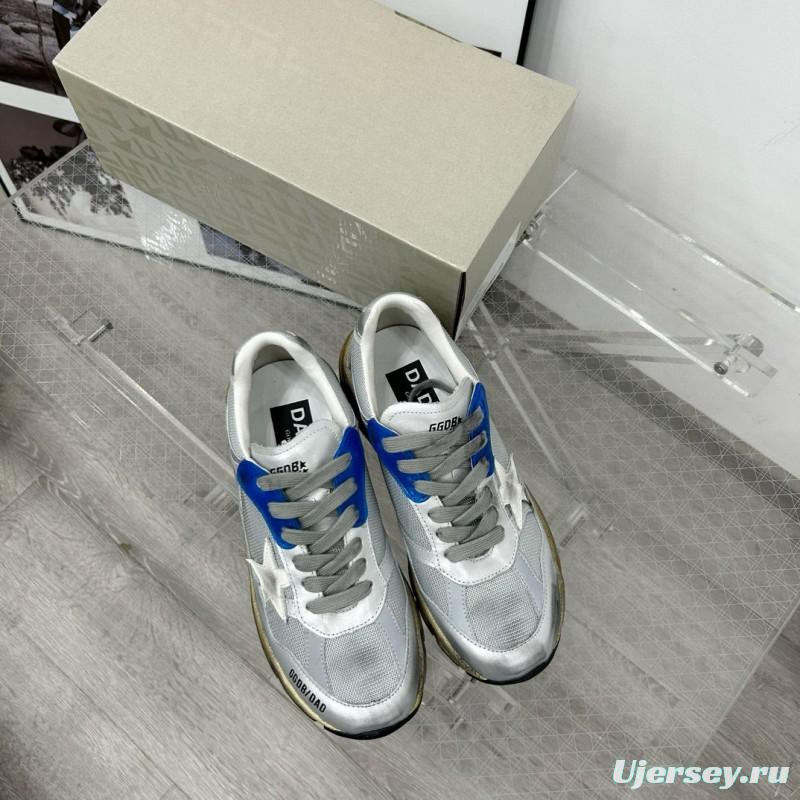 2024 Unisex GGDB Silver Blue White Mesh Sneaker