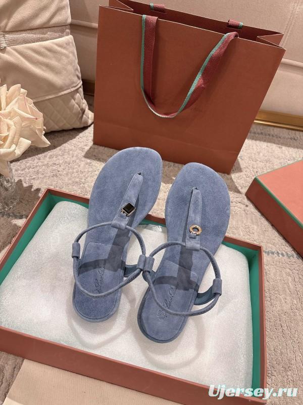 2025 Women LP Blue Suede Slippers LY00250