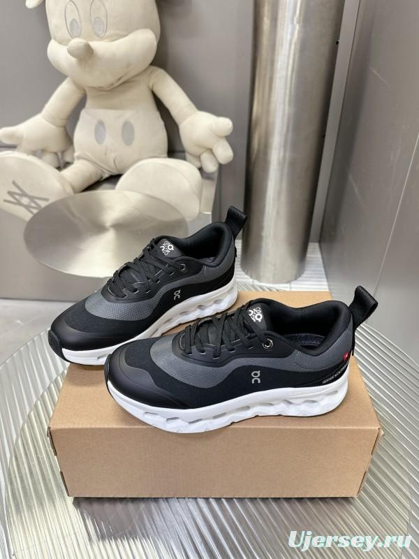 2025 Unisex Loewe Black Grey Leather Mesh Sneakers