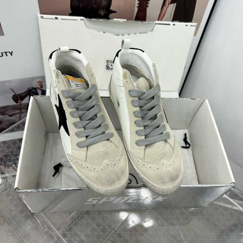 2024 Unisex GGDB White Black Leather Suede High Top Sneakers MJ00300