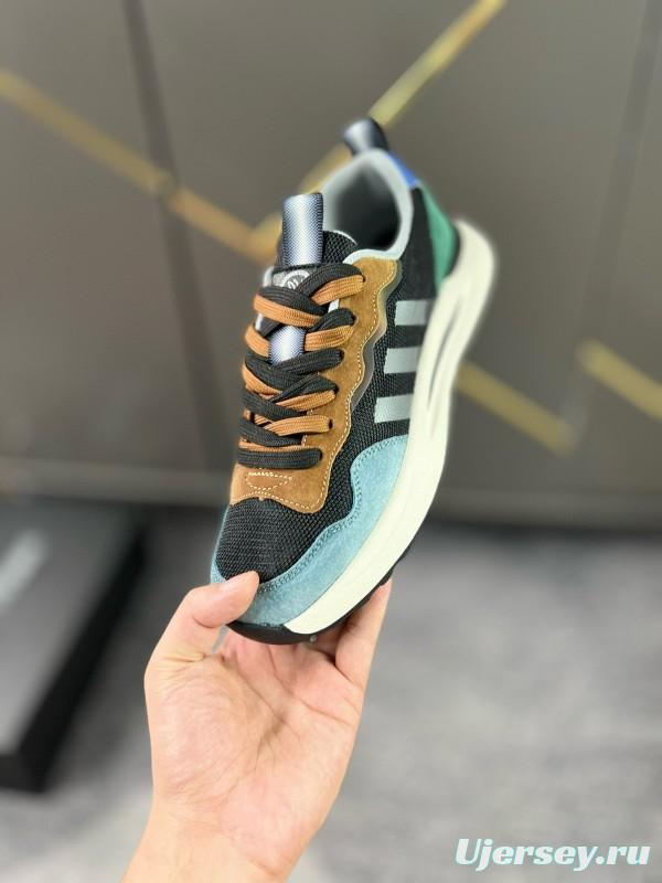 2024 Men Armani black brown blue green leather mesh sneakers MJ00230