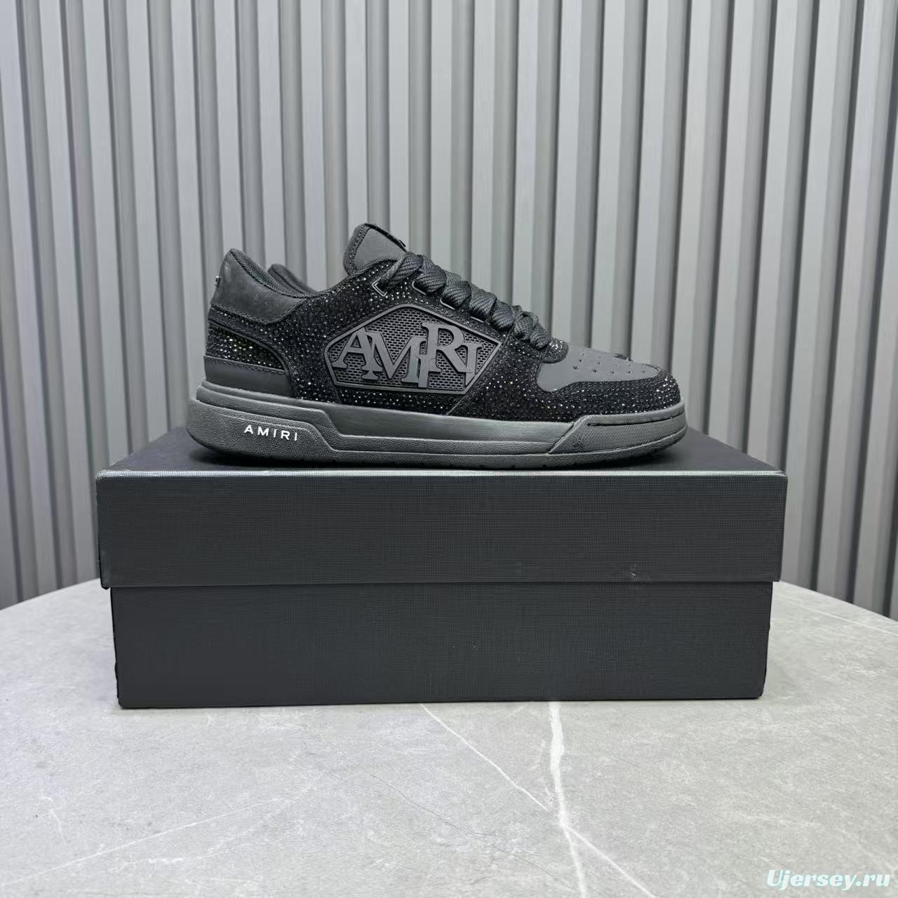 2025 Men Amiri Black Leather Sneakers MJ00360