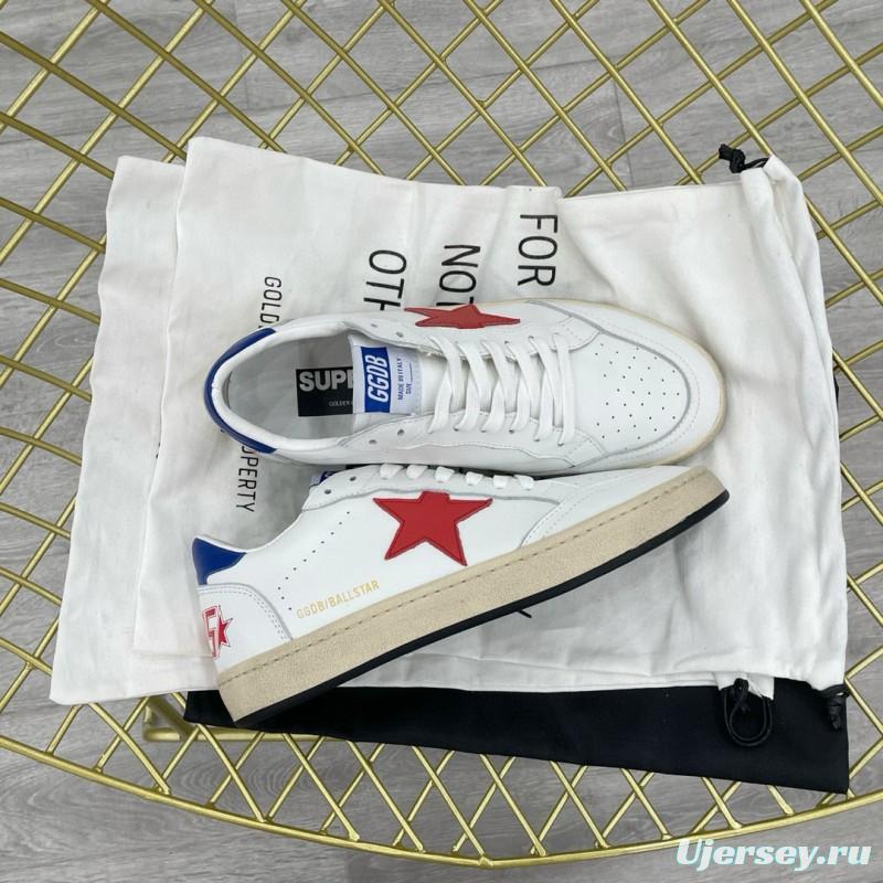 2024 Unisex GGDB White Red Blue Leather Low Top Sneakers MJ00260