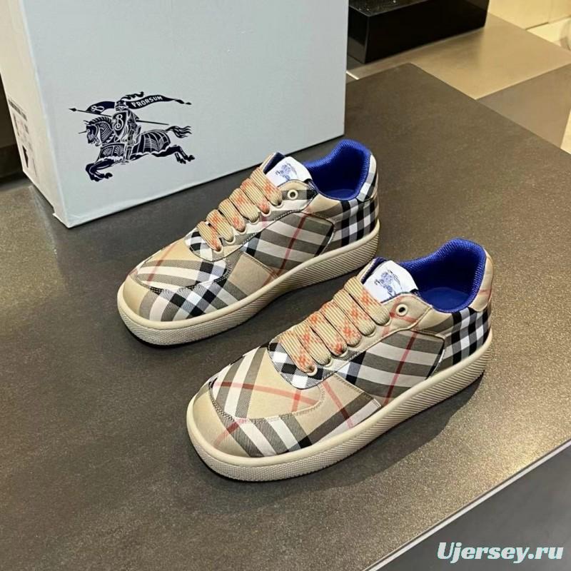 2024 Unisex Burberry Beige Black White Leather Casual Shoes MJ00330
