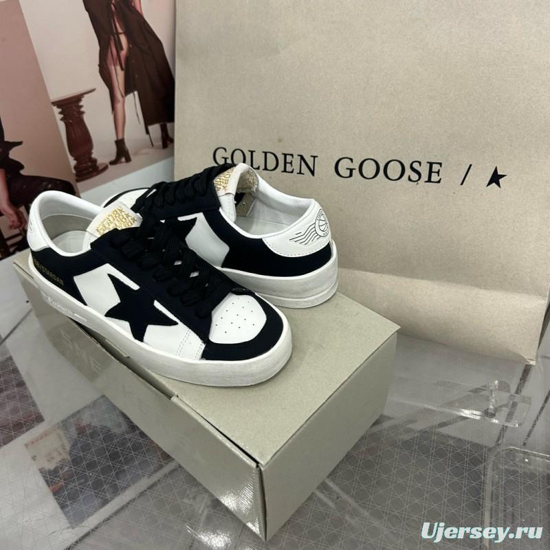 2024 Unisex GGDB Black White Leather Sneakers 