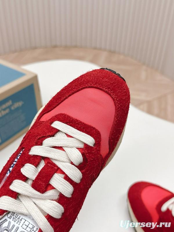 2024 Unisex Autry Red White Leather Mesh Sneakers MJ00330