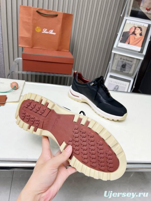 2024 Men Le Parmentier Black Leather Silk Outdoor Casual Hiking Shoes MJ00350