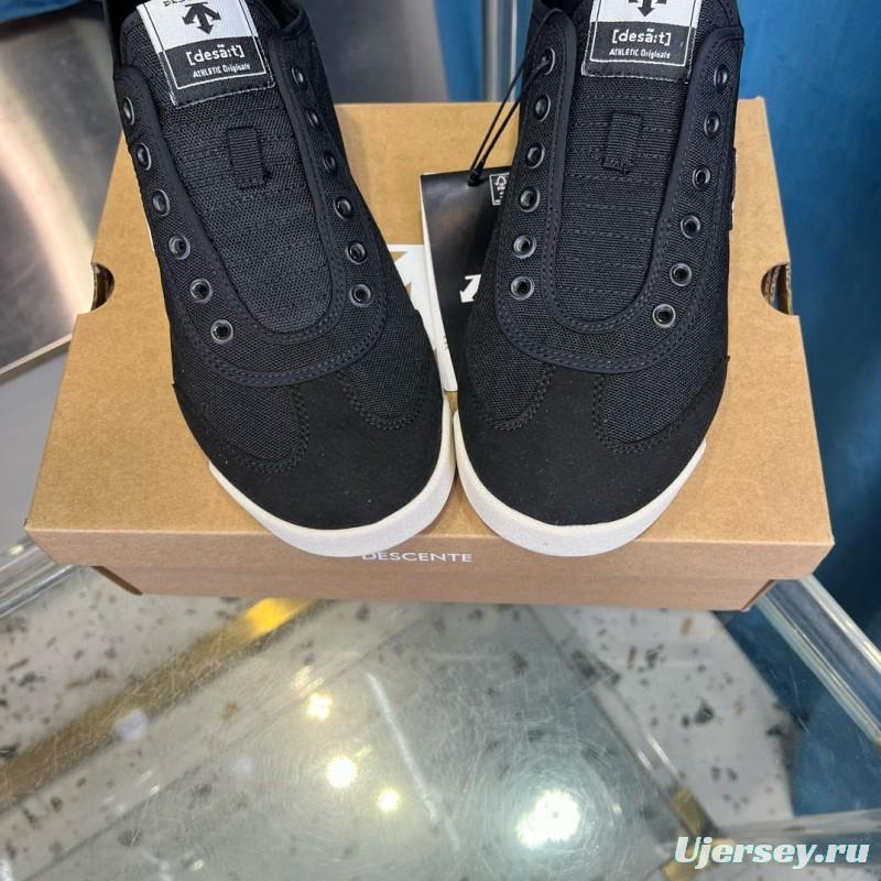 2024 Unisex Descente Black Canvas Plimsolls MJ00280