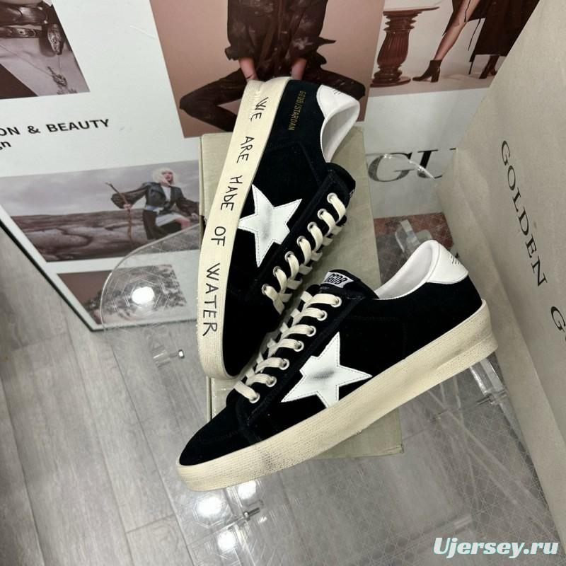 2024 Unisex GGDB Black White Suede Leather Low Top Sneakers MJ00260