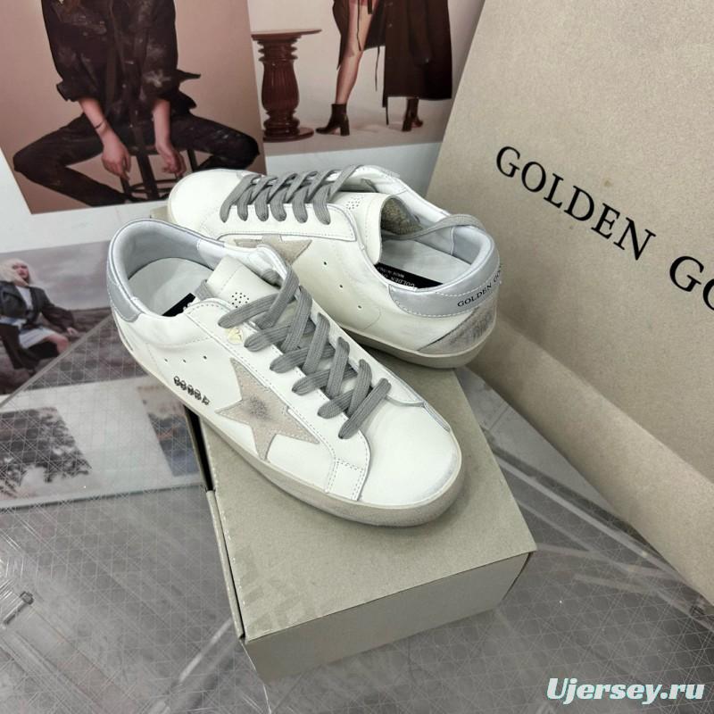 2025 Unisex GGDB White Grey Leather Sneakers
