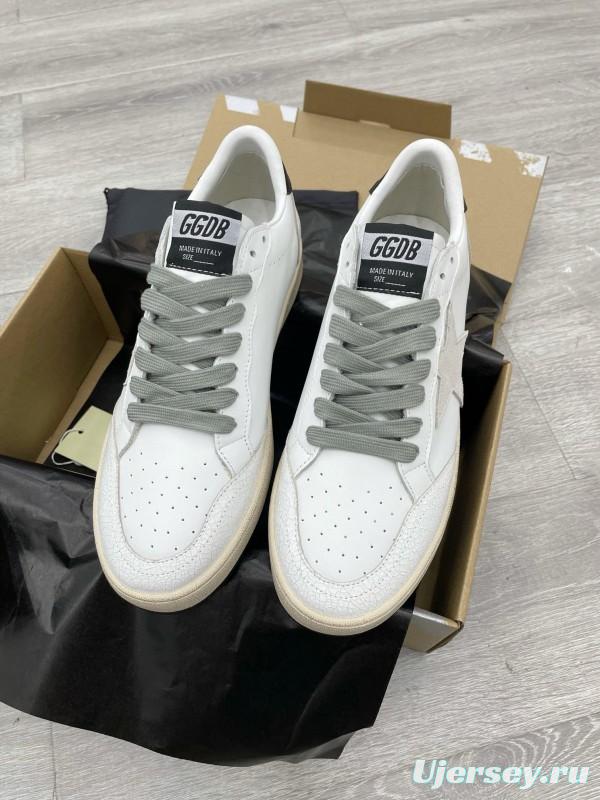 2024 Unisex GGDB White Black Leather Low Top Sneakers MJ00260