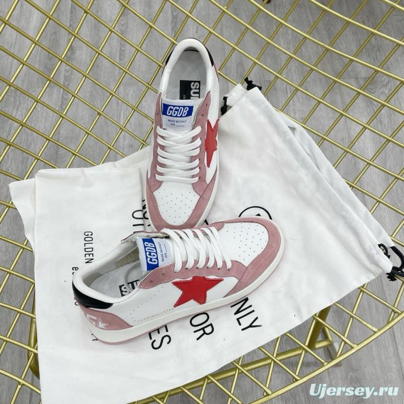 2024 Unisex GGDB White Pink Red Leather Suede Sneakers MJ00260