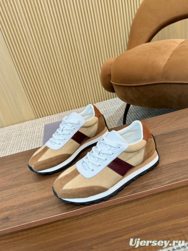 2025 Men HOGAN Beige White Burgundy Suede Leather Sneakers