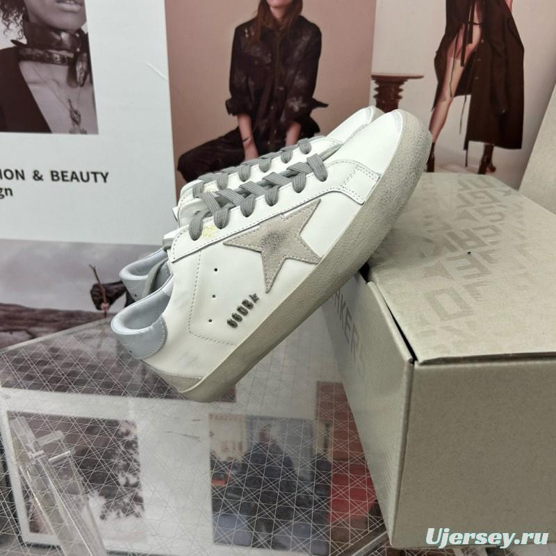 2025 Unisex GGDB White Grey Leather Sneakers
