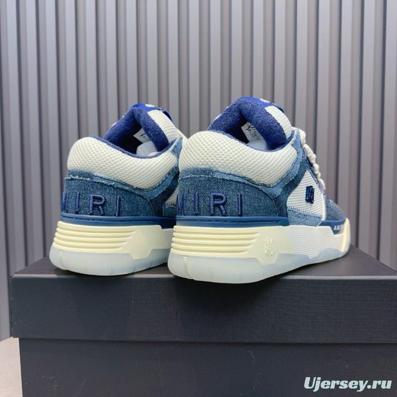 2024 Unisex Amiri blue white denim mesh sneakers MJ00360