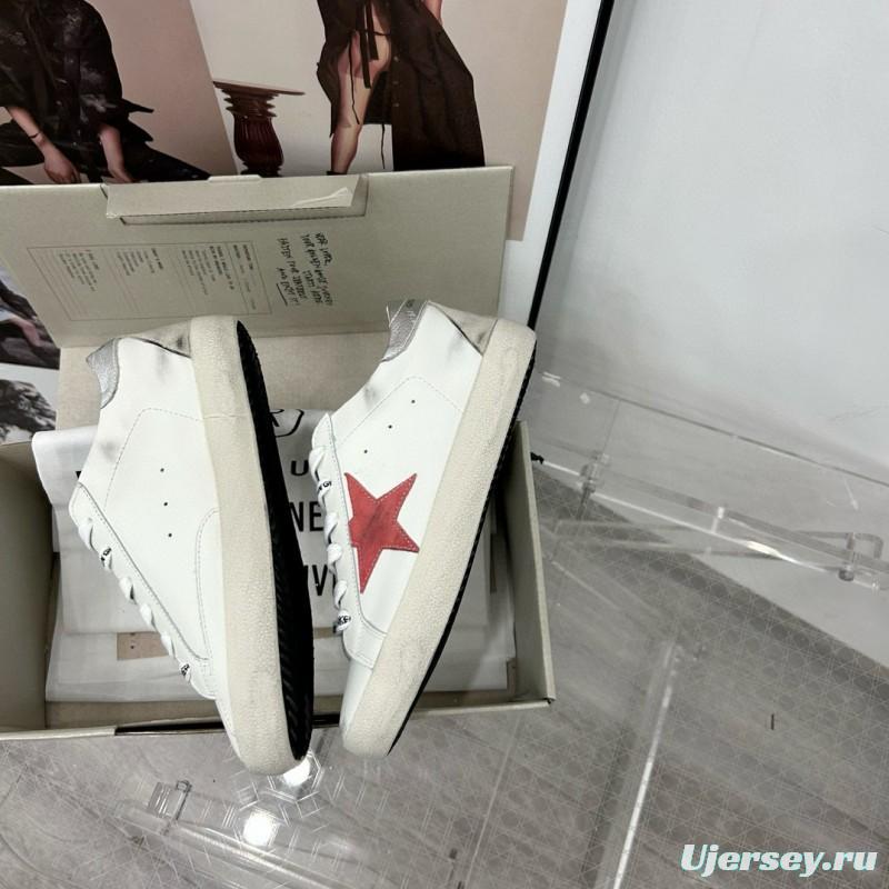 2025 Women GGDB White Red Leather Sneakers