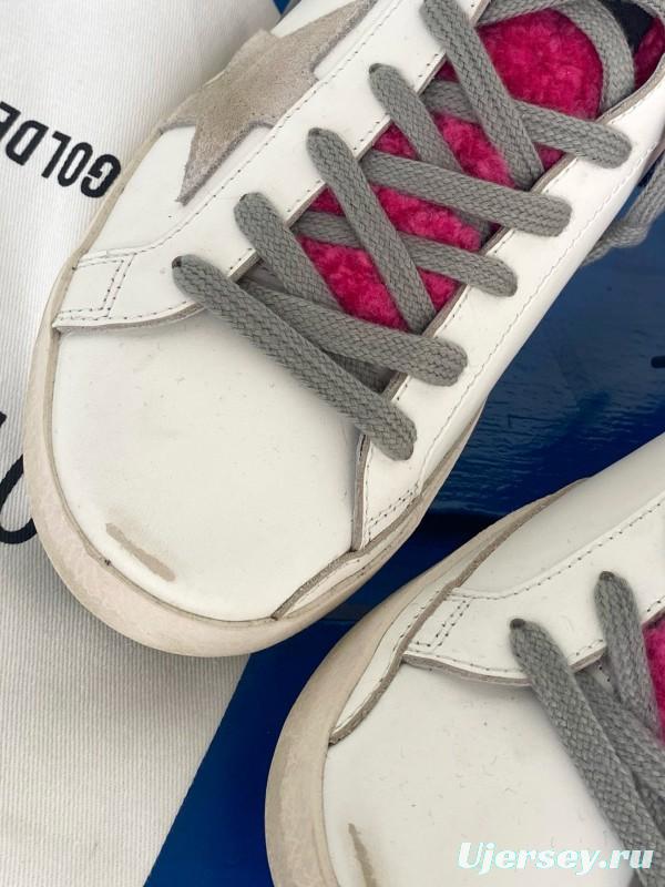 2024 Slippers GGDB White Pink Shearling Slippers MJ00280