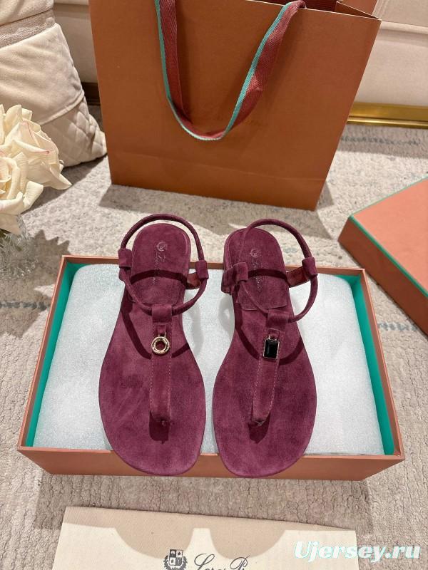 2025 Women LP Purple Suede Sandals