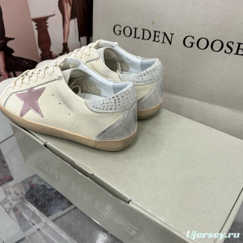 2025 Women GGDB White Beige Leather Sneakers MJ00260