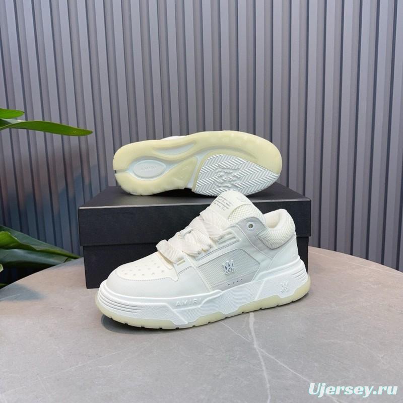 2024 Unisex Amiri White Leather Sneakers MJ00360