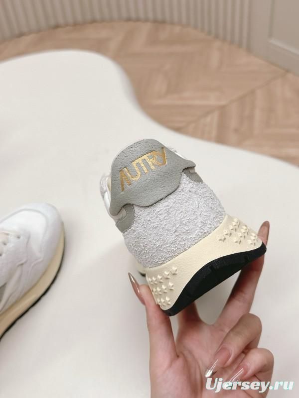 2024 Unisex Autry White Grey Leather Mesh Sneakers MJ00330