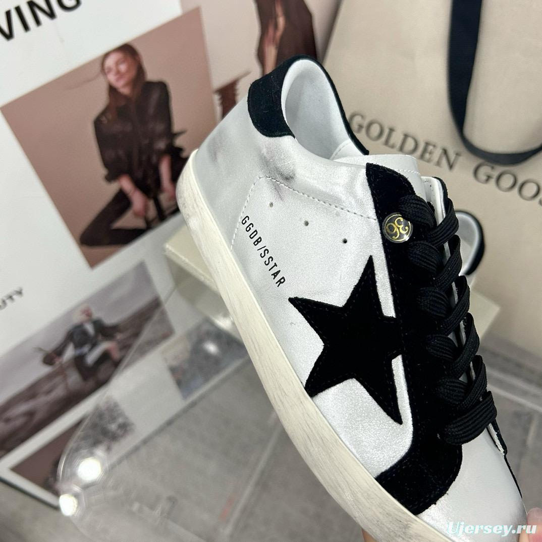 2025 Unisex GGDB White Black Leather Sneakers